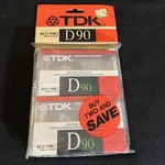 Vtg 2 Pack Tdk D90 Blank Audio Cassette Tapes High Output Ieci/type New Sealed. Fixed Price $9.99.