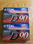 Tdk D90 High Output Normal Bias Blank Cassette Tapes 2-PACK New Ieci Type. Fixed Price $6.99.