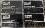Maxell Communicator Series Professional C30 P/i Audio High Output Cassette LOT4. Fixed Price $14.99.
