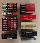 24 Nos Sealed Cassette Tapes Maxell, Tdk, Memorex, Sony Type I CRO2 Metal. Fixed Price $140.00.