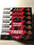 7 Tdk Audio Cassettes D90 Iec I/type High Output Min. Normal Position New. Fixed Price $11.99.