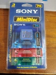 Sony MDW-74 Recordable 3-PK Color Collection, Mini-disc Min. Brand New. Fixed Price $34.95.