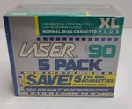 Laser 90 Xl Plus Normal Bias Cassette Tapes Swire Sealed 1989 5 Pack. Fixed Price $14.99.