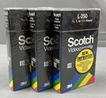Scotch 3M L-250 Videocassette Beta Tapes New Not Vhs Made In Usa Old Stock. Fixed Price $17.99.