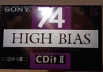 Sony 74 High Bias Cdit Ii Ultra Slim Cassette Tape - New & Factory Sealed!. Fixed Price $8.00.