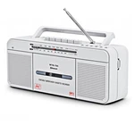 Portable Cassette Player Recorder Boombox With Bluetooth,usb,am/fm Gray+white. Fixed Price $65.80.