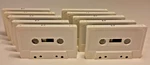 10 Bulk Pack 60 Minute White Shell Blank Cassette Tape Fine Quality Lot C-62. Fixed Price $24.95.