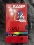 Basf Vhs T-160 Extra Quality 8 Hour Blank Video Cassette Recording Tape. Fixed Price $5.20.