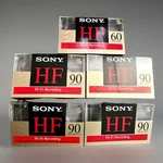 5- Sony Hi-fi Minute Blank Audio Cassettes Tapes New 4-C-90HF 1-C-60HG. Fixed Price $14.71.